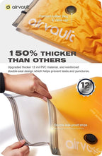 AirVault Vacuum Storage Bags for Travel & Home - Space Saver Compression Packing Bags Set for Clothes, Blankets & Seasonal St