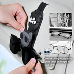 Car Sunglasses Holder Eyeglass Clip with Sun Visor Storage for Cards Magnetic Eyewear Clamp Car Decor