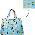 allydrew Large Foldable Tote Nylon Reusable Grocery Bags, 6 Pack