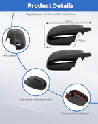 Rearview Mirror Fully Caps Covers Compatible with 2007-2014 Chevy Silverado GMC Sierra Avalanche Tahoe Suburban Yukon Escalade ESV Left Right Side View Mirror Cover Caps, Carbon Fiber