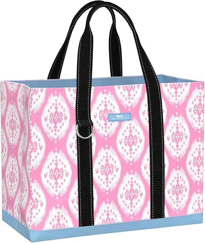 SCOUT Original Deano Tote Large - Durable Lightweight Open Top Beach, Pool & Lake Bag, Inside Zip Pocket, Folds Flat