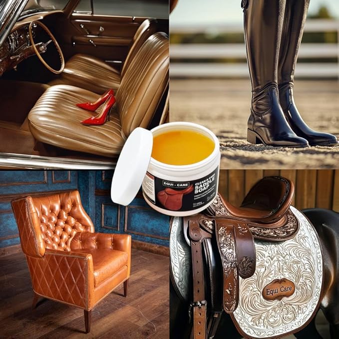 EQUI - CARE: Clean & Care Saddle Soap, Glycerin-Based soap with Added Moisturizers Designed to Clean and Condition Leather. K