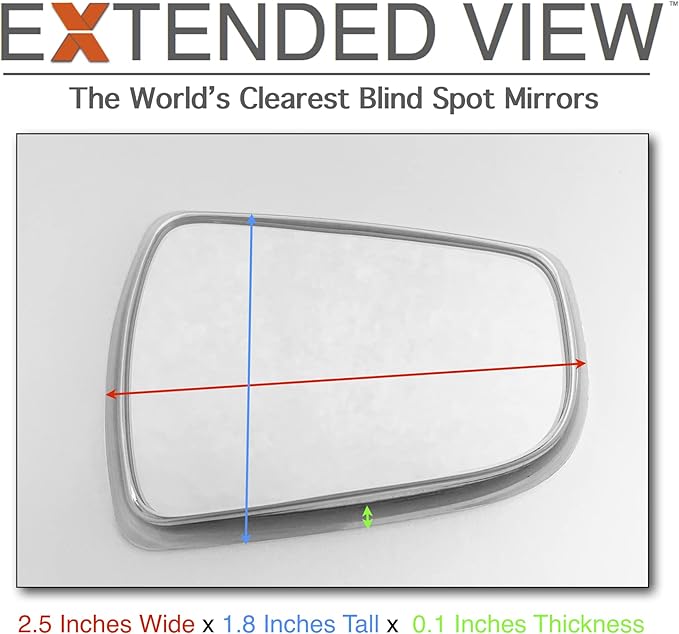 Custom Blind Spot Mirrors - Extended View, Compatible with 2019-2022 Ford Ranger