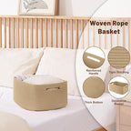 OIAHOMY Storage Basket for Shelves, Closet Cube Storage Bins Baskets for Clothes Blanket Towels, Baby Nursery, Toy Baskets Bo