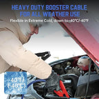 Heavy Duty Jumper Cables, 0 Gauge 30 Feet 1000AMP, Automotive Booster Cables for 12V & 24V Cars, Jump Starter for Dead or Weak Batteries, Suitable for 8L Gas & 6L Diesel, Includes Carry Bag