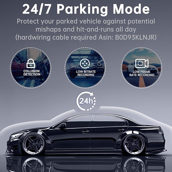 Dash Cam Front and Rear, 2.5K+1080P Dual Dash Camera for Cars, Ecomoment Car Camera with 1.47" IPS Screen, Built-in Wi-Fi, 17
