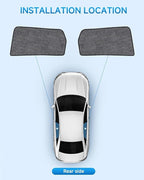 Car Window Shades for Nissan Rogue(2021-2026), 2-Pack Rear Window Sun Shades for Baby – Breathable Mesh, UV & Heat Blocker, Privacy Protection for Camping, Travel, Sleep & Nursing
