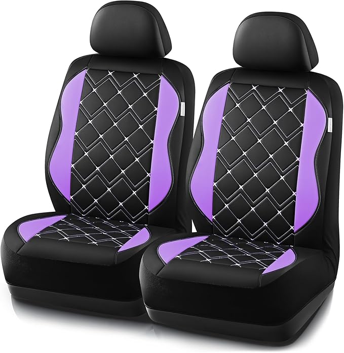 Road Comforts Seat Covers, Premium Leather Car Seat Covers Front Seat for Women Girls,Airbag Compatible, Automotive Seat Cove