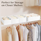 DIMJ Drawer Organizers Clothes, Set of 12 Dresser Organizer Bins, Fabric Closet Organizers and Storage, Shallow Drawer Divide
