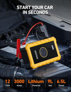 AstroAI S8 Air Jump Starter with Air Compressor,3000A Peak Car Battery Jump Starter Portable (9.0 Gas/6.5L Diesel) with