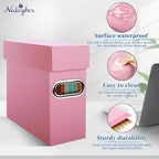File Organizer Box with Lid & Handle, Heavy Duty Hanging File Folder Storage Boxes for Letter Size, Portable Filing Organizer