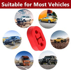 Exhaust Rubber Hanger, rubber muffler hangers. Rubber Insulator Bushing Mount, rubber exhaust mounts with 2 Holes 0.47 Inch, 