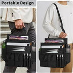 Car Front Seat Organizer Backseat Organizer with Dedicated Tablet Laptop Storage Adjustable Shoulder Strap Cup Holder Truck Seat Storage Universal Fits for Most of Car