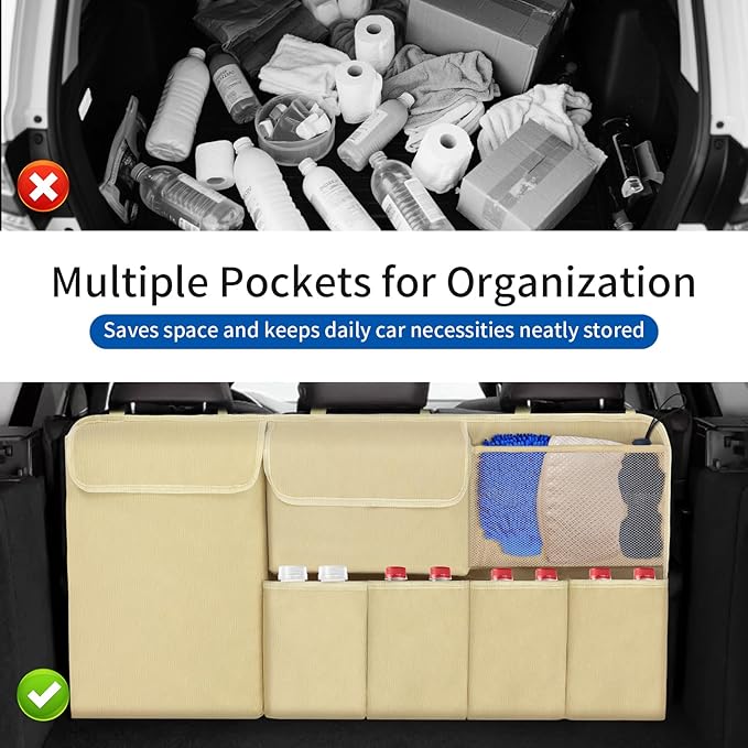 Car Trunk Organizer Backseat Hanging Organizer with Storage Pockets for Subaru Crosstrek, Forester, Outback, Ascent