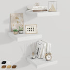 Fun Memories 12 Inch Square Floating Shelves 3 Pack - Wall Shelves with Invisible Brackets, Small Floating Shelves for Wall, 
