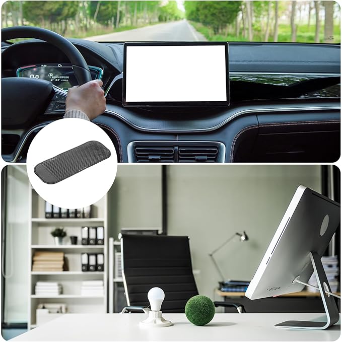 HARFINGTON 5pcs Car Dashboard Anti-Slip Mat 8" x 3" Universal Sticky Dash Pad Washable Reusable Car Non-Slip Mats for Phone K