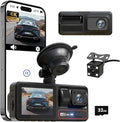 3 Channel Dash Camera for Cars,Triple Lens 4K+1080P+1080P Dash Cam Front Rear Inside,Built-in 5G WiFi & App, Night Vision,24H