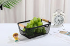 AJIODA 2 Pack Metal Mesh Steel Basket, Small Wire Storage Organizer Basket Multi-function Hanging Kitchen Basket Fruit Basket