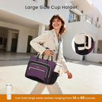 LOVEVOOK Teacher Tote Bag for Women,Laptop bag with Large Cup Holder,Work bag with Accordion File Organizer Pocket,Multi-Pock