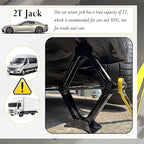 Car Scissor Jack Kit with Lug Wrench & Ratchet Wrench,2T Car Jack Kit for Cars Lifting & Tire Changing,Heavy Duty Scissor Jac