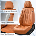 Coverado Seat Covers,Waterproof Seat Covers Front Seats, Brown Car Seat Cover, Luxury Front Car Seat Covers Leather Car Seat 