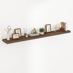 72 Inch Floating Shelves, 3D Textured Wood Grain, 72"x9.25"x1.5" Inch Deep Floating Shelves for Wall, Wooden Shelves for Bath