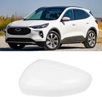 Compatible with Ford Escape SE/SEL Left Driver Side Mirror Cap Cover 2020 2021 2022 2023 2024, White Side Door Rearview Mirror Cover Replacement Without Turn Signal Light