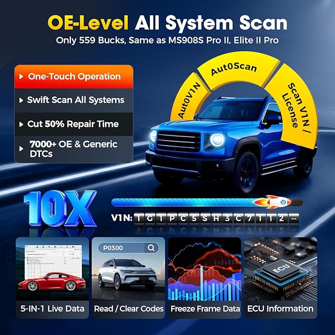 Autel MaxiCOM MK900 Bidirectional Scanner: 2026 Up of MaxiCheck MX808S MK808S, Work as MK900-BT MK900BT MX900 OBD2 Diagnostic