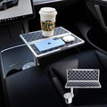 360° Rotating Car Table & Car Tray Desk for Round Cup Holder, Foldable Design & Easy Install, Car Accessories Compatible with Tesla