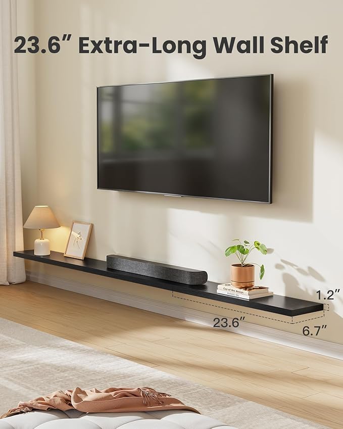 AMADA HOMEFURNISHING Floating Shelves for Wall, Wall Shelves for Living Room, Bedroom, Bathroom, Kitchen & Home Office Organi