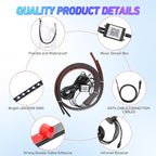 Car Led Lights Waterproof Truck Bbed Light Strip Car Underglow Lights Interior Running Board Lights for Trucks Led Tailgate Light Bar 60 inch 12V LED Lights (with Remote Control, 120cm*4)