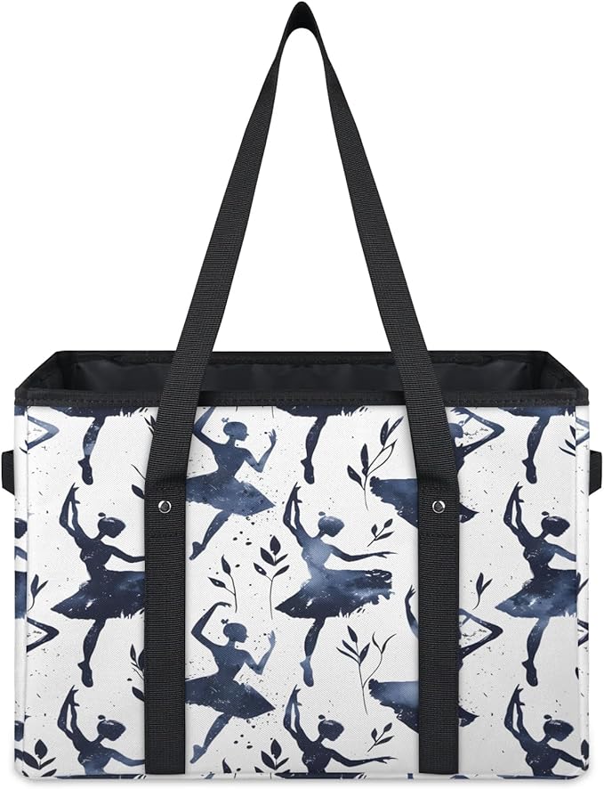 Reusable Grocery Bag, Foldable Large Shopping Tote Bag for Groceries Kitchen Picnic Car Trunk