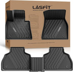LASFIT Floor Mats Fit for BMW X7 2019-2025 2026 7 Seaters, Custom Fit TPE All Weather Waterproof Floor Mat Front & Rear Rows Car Liners for xDrive40i xDrive50i M50i M60i, Black