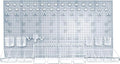 Azar Displays 900988-CLR 125-PIECE PEGBOARD ORGANIZER KIT (2-24"X 24"), Clear