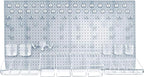 Azar Displays 900988-CLR 125-PIECE PEGBOARD ORGANIZER KIT (2-24"X 24"), Clear