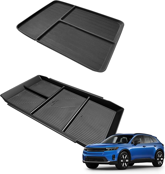 BestEvMod 2PCS Center Console Organizers Compatible with Honda Prologue 2026 2025 2024 Accessories Storage Tray Easy to Install and Clean Anti-Slip Front + Lower Console Tray