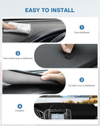 FIILINES Dash Cover for Ford Edge 2015-2025, Dashboard Cover Edge Accessories Dashboard Mat Sunshade Nonslip Mesh Protector N