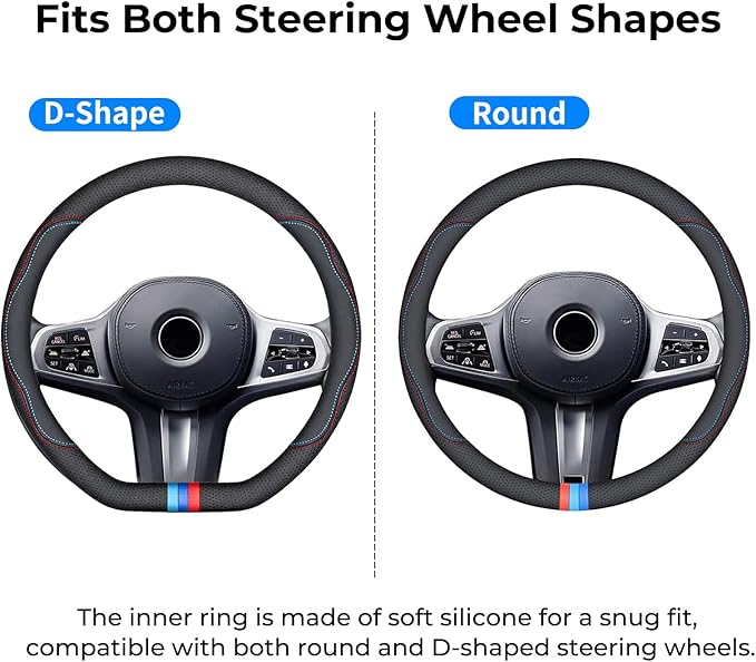 2025 Nappa Leather Car Steering Wheel Cover for BMW X3 X5 X1 X4 X7 X6 2 5 3 7 8 4 M2 M3 M4 M5 M6 M8 Series IX 328i 528i 535i 