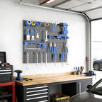 WALMANN 12"x16" Metal Pegboard Panels and Hooks for Garage, Tool Storage Pegboard with Hook - Compatible with 1/8" & 1/4" Hoo