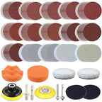 3 Inch Sanding Disc Drill Polishing Kit Sanding Attachment, 150 Pcs Wet Dry Car Headlight Restoration Kit Hook and Loop Sandp
