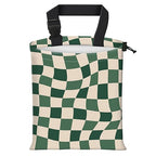 Car Trash Bag Large Hanging Can for Back of Seat, Cute Waterproof Car Garbage Bag for Vehicle, Travelling, Outdoor Cute Abstract Green Checkerboard