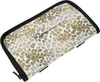 Car Tissue Holder Car Visor Organizer Tissue Box Holder for Car Sun Visor Organizer with Car Vehicle Accessories Essentials Interior for Women Men Brown and Beige Simple Leopard Print