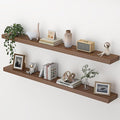 Heimlove 55 Inch Floating Shelves for Wall,Extra Long Mounted Storage Wall Shelves with Invisible Metal Bracket for Bedroom L