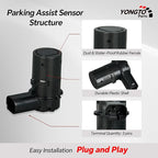 Reverse Parking Assist Sensors 3F2Z-15K859-BA Backup Bumper Sensor 4PCS Compatible with Ford F150 F250 F350 E150 E250 E350 Me