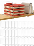 HBlife 30 Pack Clear Shelf Dividers, Vertical Purse Organizer for Closet Perfect for Sweater, Shirts, Handbags in Bedroom and