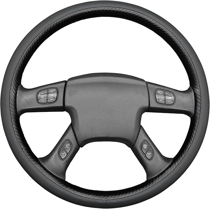 MEWANT Steering Wheel Cover for Chevy Silverado 1500/2500 / 3500 2003-2006 / Silverado 1500 2500HD 3500 Classic/Trailblazer Hand-Stitched Microfiber Leather Steering Wheel Wrap
