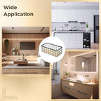 Small Metal Wire Basket for Wall Mount 2 PCS - Metal Wire Storage Basket Wood Base, Toilet Paper Basket, Wall Hanging Wire St