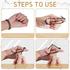 4 pcs Window Breaker Bracelet, Glass Breaking Bracelet, Wrist Strap with Tungsten Carbide Bead Car Safety Escape Wristbands, 