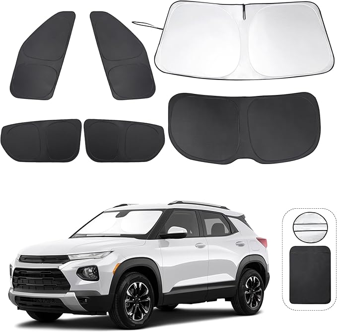 TINGLU Window Shades for Chevrolet Trailblazer 2021-2025 2026 Accessories Car Side Full Windows Rear Windshield Sun Shade Sun UV Rays & Privacy Protection for Camping,Napping 6PCS