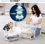 Cube Vacuum Storage Bags, 4 Pack Medium Size (25x19x11 inch), Vacuum Seal Bags for Clothing, Compression Packing for Clothes,